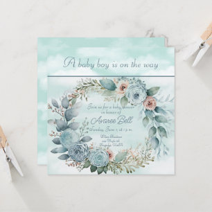 Carte Beau Baby shower Garçon