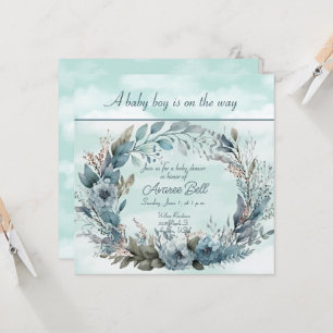 Carte Beau Baby shower Garçon