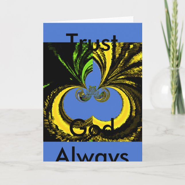 Carte Beau Beau Art Sud-Africain Jaune et Bleu (Devant)