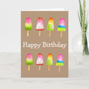 Carte Beau bloc de glace de popsicle