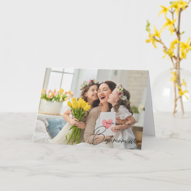 Carte Beau cadeau de fête des mères (Fleur jaune)