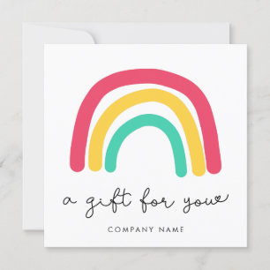 Carte Beau cadeau en arc-en-ciel blanc