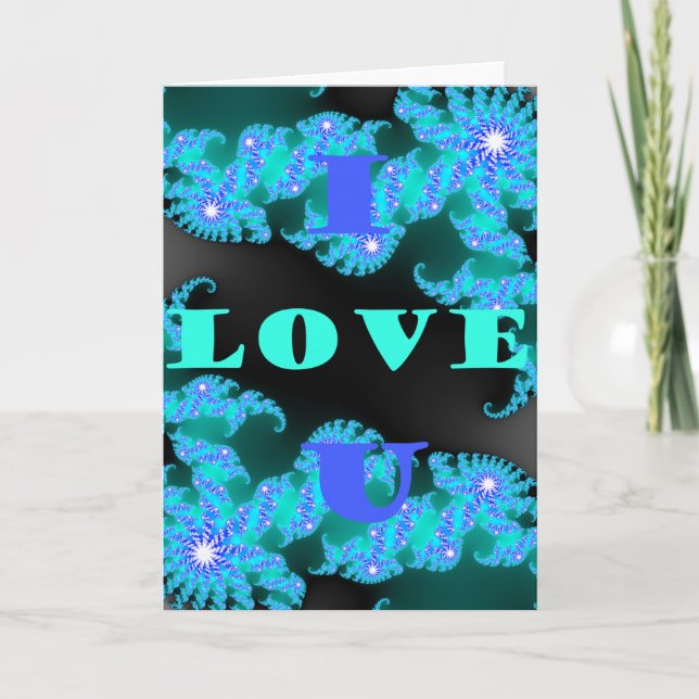 Carte Beau coloré amour univers vectoriel art (Devant)