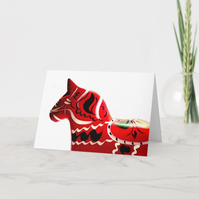 Carte Beau Dala-Horse suédois orangé (Devant)