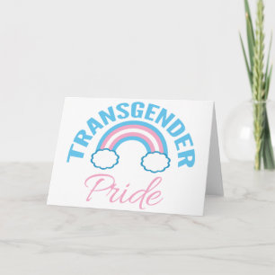 Carte Beau drapeau arc-en-ciel pour la fierté transgenre