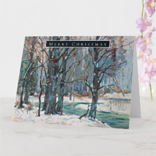 Carte Beau hiver dans l'art coloré