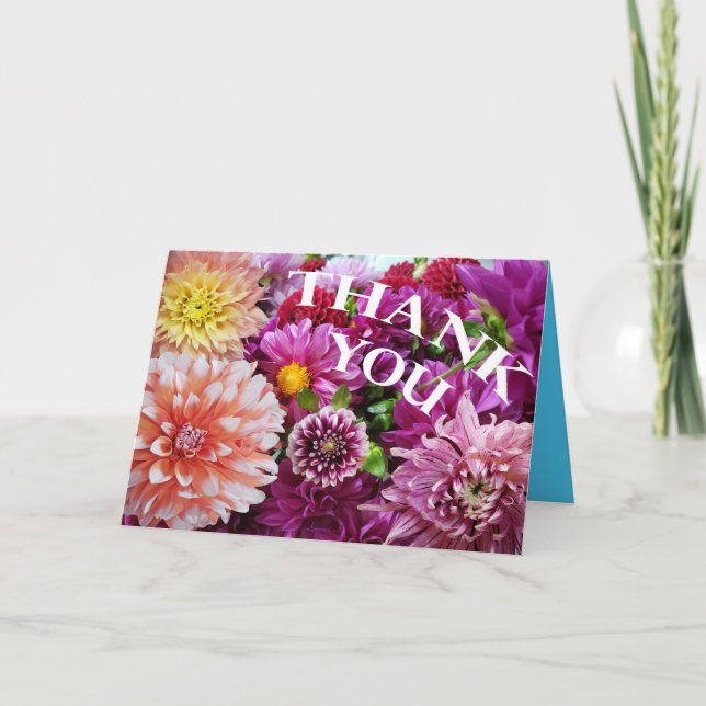 Carte Beau Merci de fleurs (Devant)