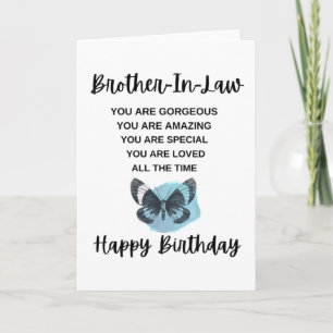 Carte Beau Message d'anniversaire pour votre beau-frère