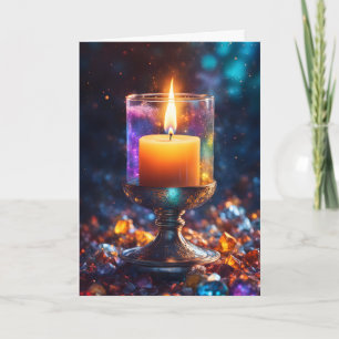 Carte Beau Noël aux bougies