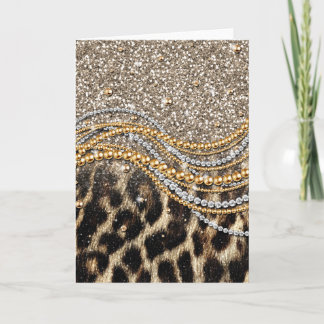 Carte Beau Poster de animal tendance Leopard Faux