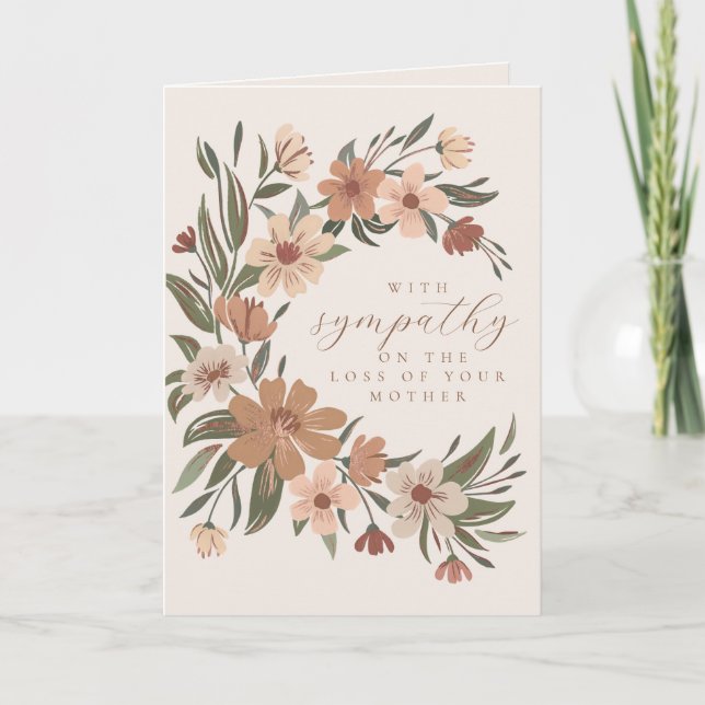 Carte Beau spray fleuri Sympathy Loss of Mother (Devant)