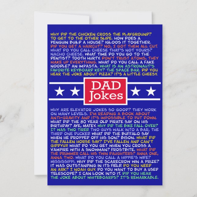 Carte Beaucoup de blagues de mauvais papa ! (Devant)