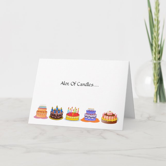 Carte Beaucoup de bougies beaucoup de gâteau d'anniversa (Devant)