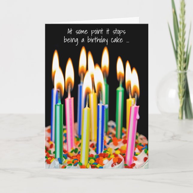 Carte Beaucoup de bougies d'anniversaire Humour (Devant)