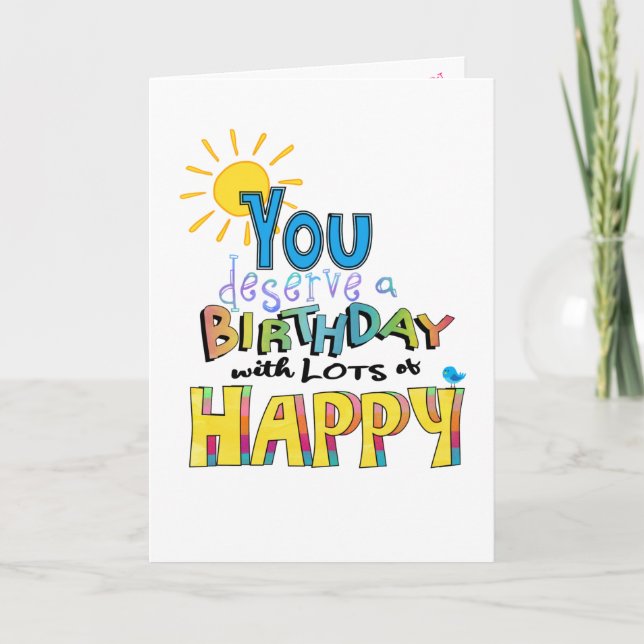 Carte Beaucoup de Happy Ajouter un nom Cheery Happy Birt (Devant)