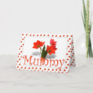 Carte Beaucoup de tulipes pour maman à la Messe dimanche