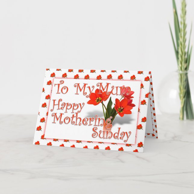 Carte Beaucoup de tulipes pour maman pour la mère dimanc (Devant)
