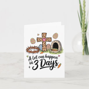Carte Beaucoup Peuvent Se Passer En 3 Jours Joyeux Pâque
