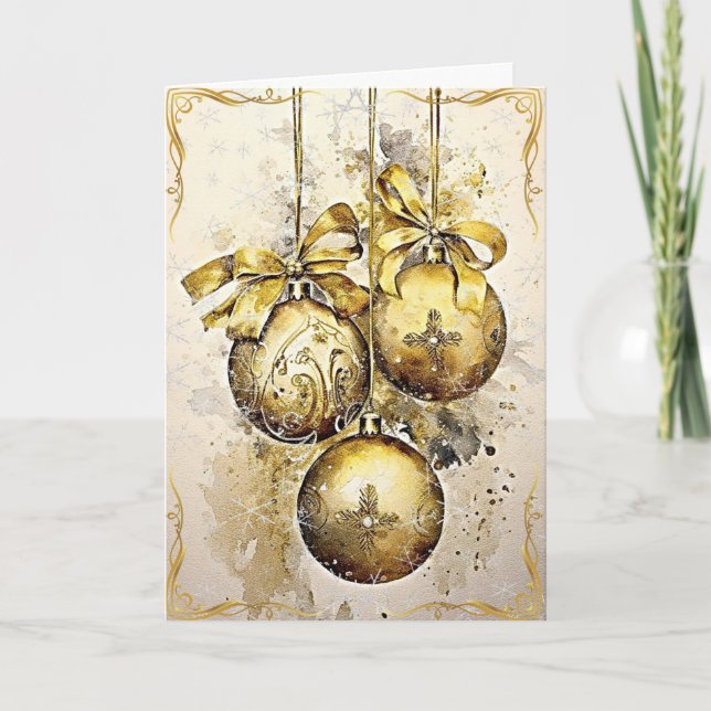 Carte Beauté de Noël intemporelle (Devant)