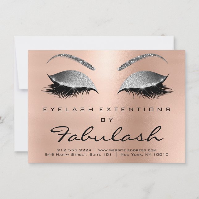 Carte Beauté Lashes Extension Aftercare Instruction Grey (Devant)