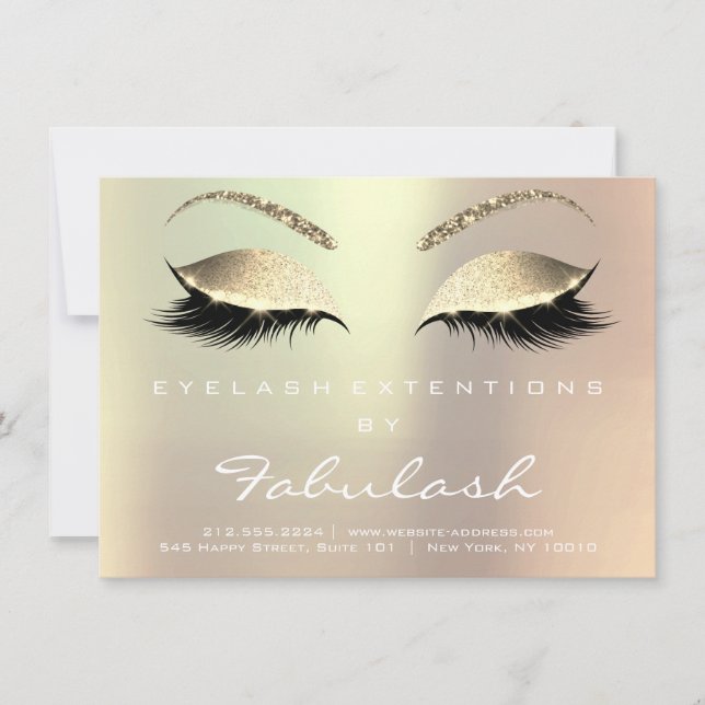 Carte Beauté Lashes Extension post-soins Instruction Gla (Devant)