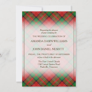 Carte Beauté Tartan Clan Nisbet Plaid Écossais