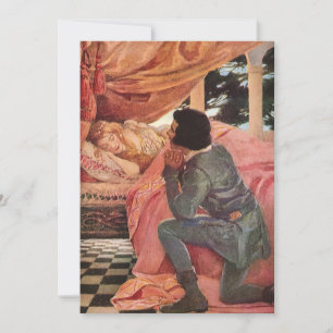 Carte Beauté vintage du sommeil par Jessie Willcox Smith