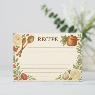 Carte Beautiful Accents of Tuscany Recipe Card