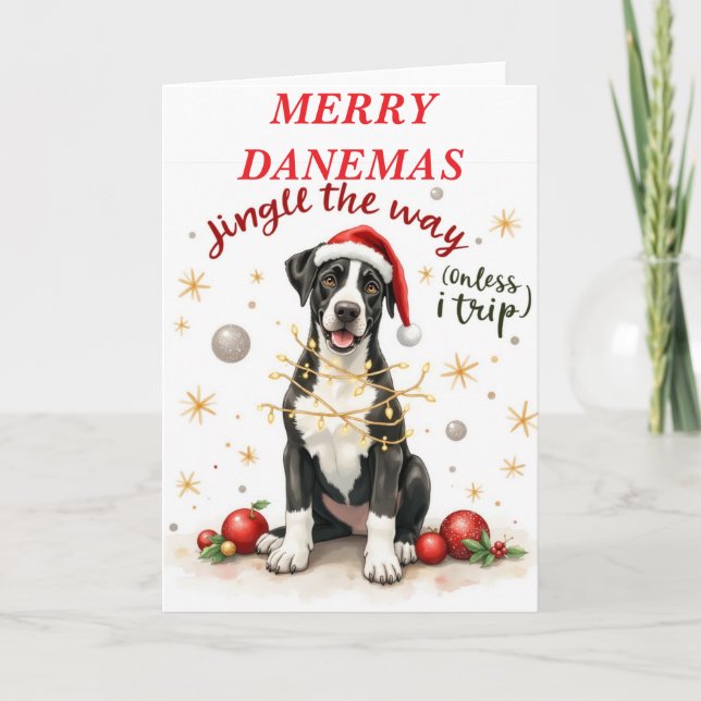 Carte Beautiful Great Dane Christmas Card (Devant)