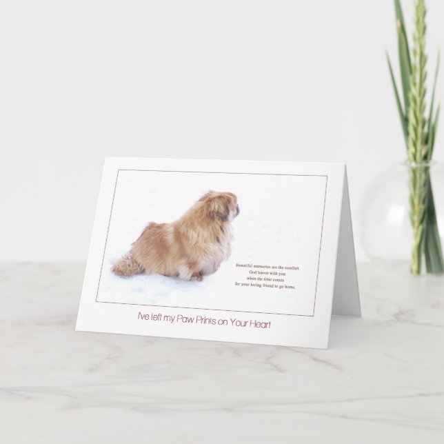 Carte Beautiful Memories Pékin dog sympathy (Devant)