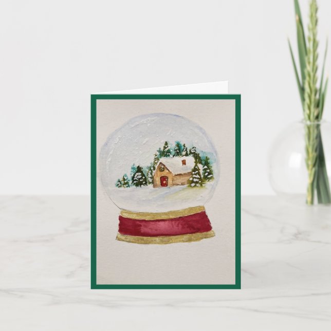 Carte Beautiful Snow Globe Holiday Card (Devant)