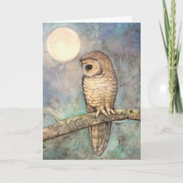 Carte Beaux-arts repérés du nord de faune de hibou (Devant)