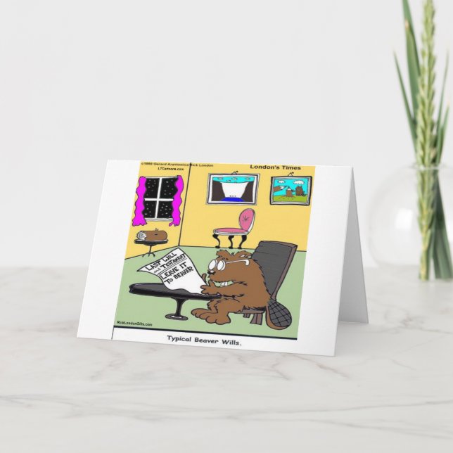 Carte Beaver Living Wills Rick London Funny (Devant)