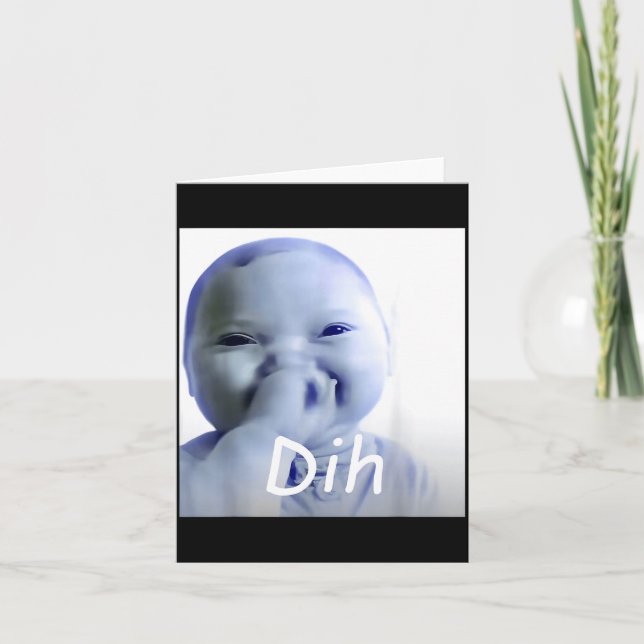 Carte Bébé Ai Drôle Dih Meme Brainrot (Devant)