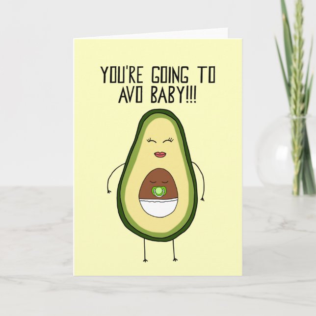 Carte bébé Avocado (Devant)