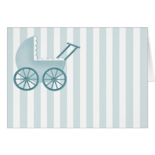 Carte Bébé Buggy (Bleu)