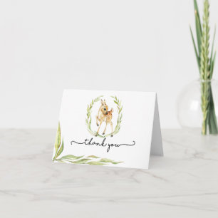Carte Bébé Cerf En Merci De Baby shower Vert