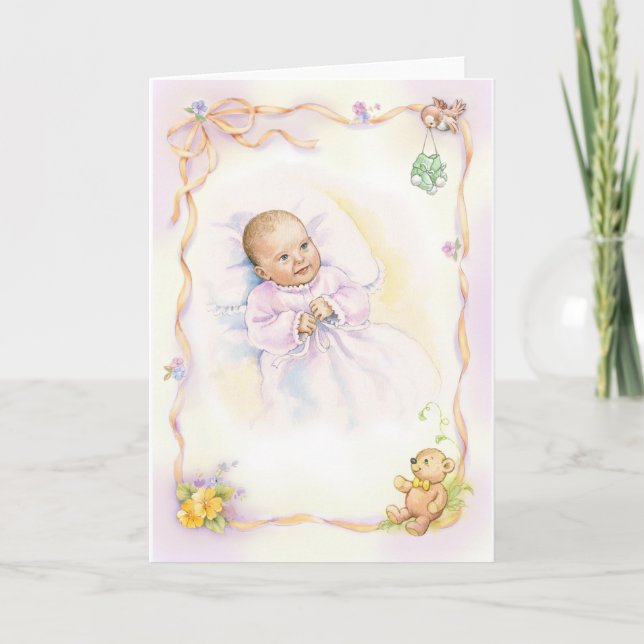 Carte Bébé de baptême ou de baptême (Devant)