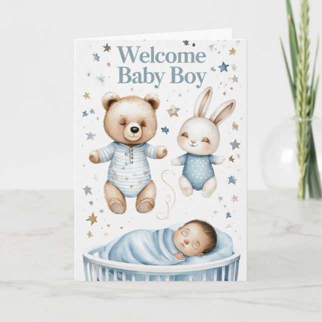 Carte bébé de bienvenue (Devant)