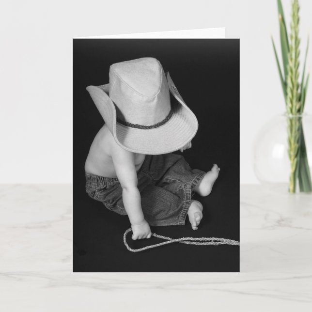 Carte Bébé de cowboy/rodéo (Devant)