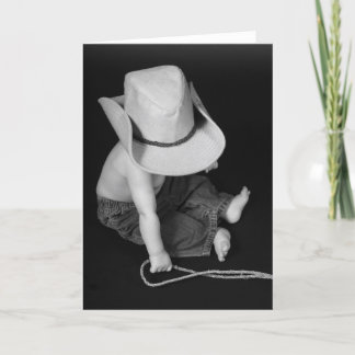 Carte Bébé de cowboy/rodéo