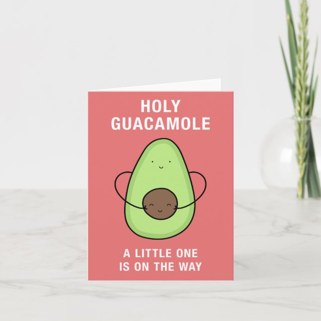 Carte Bébé de grossesse de la Sainte Guacamole sur le ch (Devant)