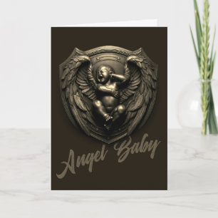Carte Bébé de l'ange foncé