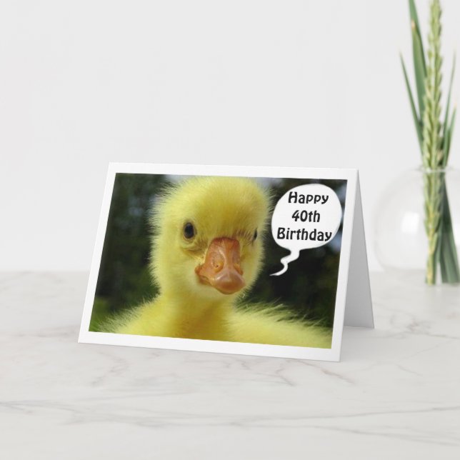 CARTE BÉBÉ DUCK ESPÈRE QUE VOTRE 40E EST JUSTE DOUCHE (Devant)