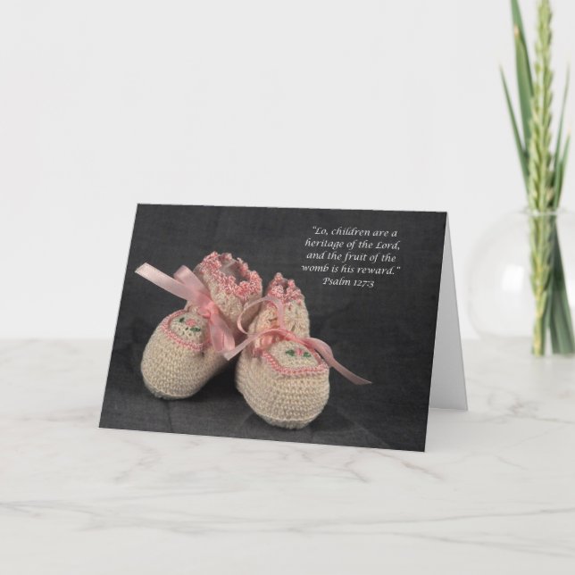 Carte Bébé Écriture de fille Félicitations (Devant)