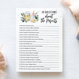Carte Bébé en Route 20 Questions sur les Parents