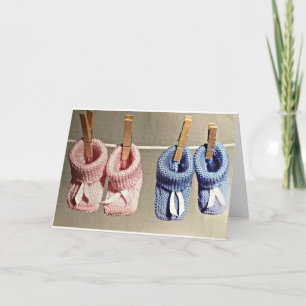 CARTE ***BÉBÉ EN ROUTE*** FÉLICITE LES DEUX