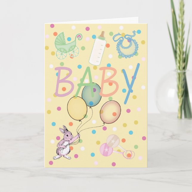 Carte Bébé félicitations nouveau bébé (Devant)