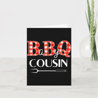 Carte Bébé fête de la famille cousine barbecue tenue ass