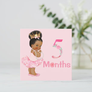 Carte Bébé Fille Marqueurs mensuels Jalons Fille